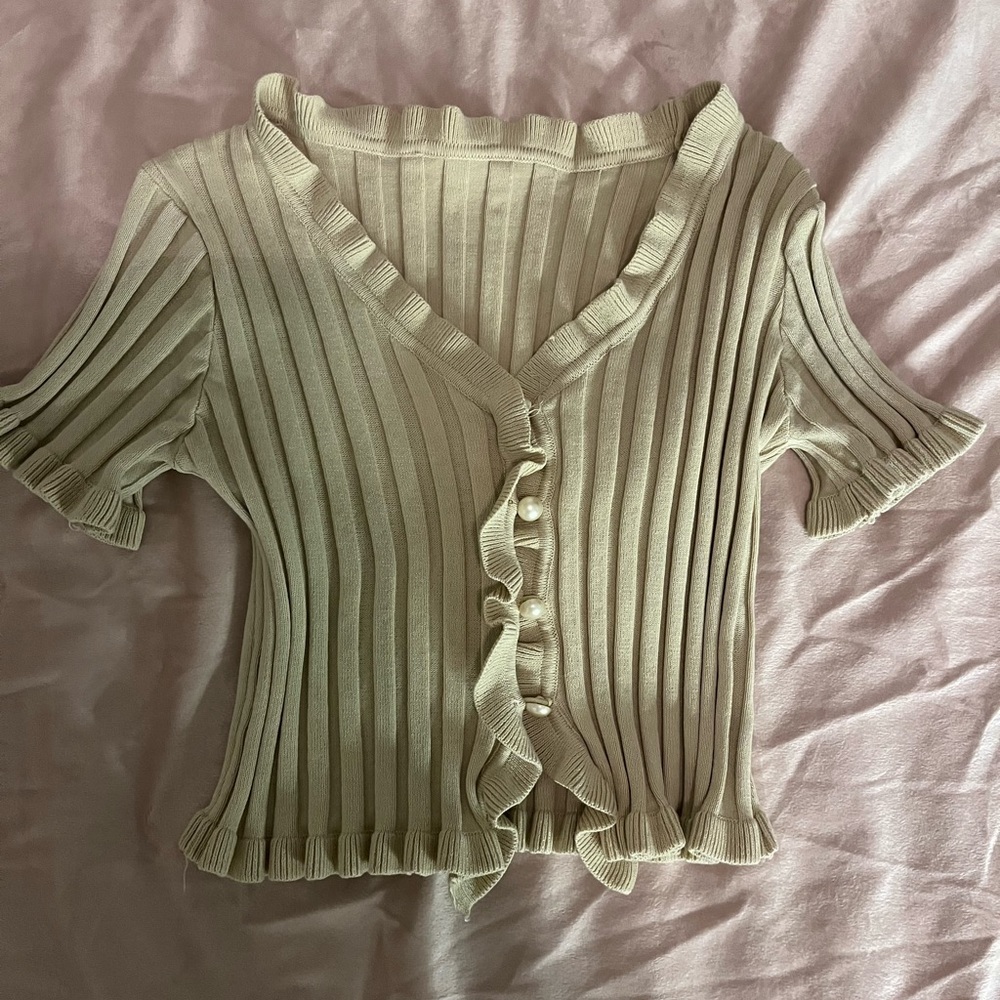 Cream unbranded button up